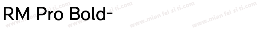 RM Pro Bold字体转换